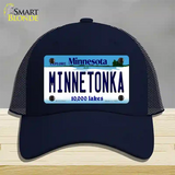 Minnetonka Minnesota State Novelty License Plate Hat Mesh / Navy