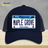 Maple Grove Minnesota State Novelty License Plate Hat Mesh / Navy