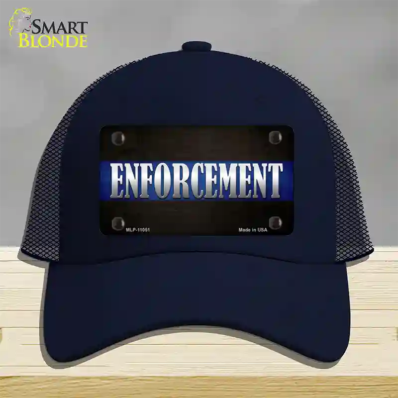 Enforcement Novelty License Plate Hat Mesh / Navy