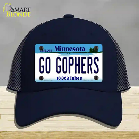 Go Gophers Minnesota State Novelty License Plate Hat Mesh / Navy