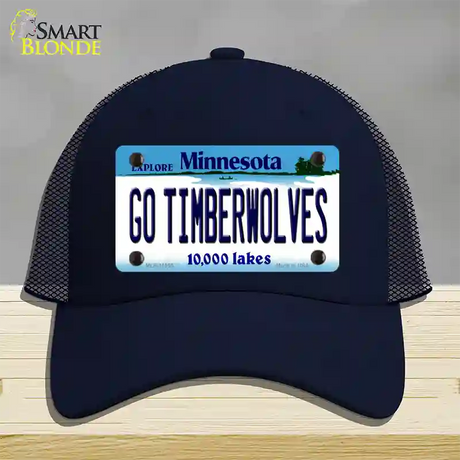 Go Timberwolves Minnesota State Novelty License Plate Hat Mesh / Navy