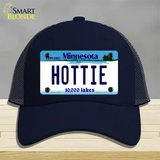 Hottie Minnesota State Novelty License Plate Hat Mesh / Navy