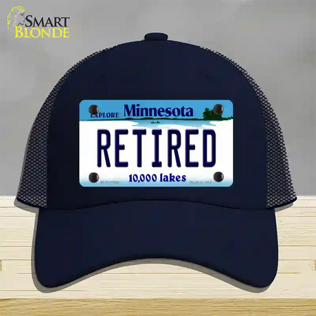 Retired Minnesota State Novelty License Plate Hat Mesh / Navy