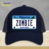 Zombie Minnesota State Novelty License Plate Hat Mesh / Navy