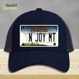 N Joy MT Montana State Novelty License Plate Hat Mesh / Navy