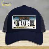 Montana Girl State Novelty License Plate Hat Mesh / Navy