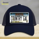 Country Gal Montana State Novelty License Plate Hat Mesh / Navy