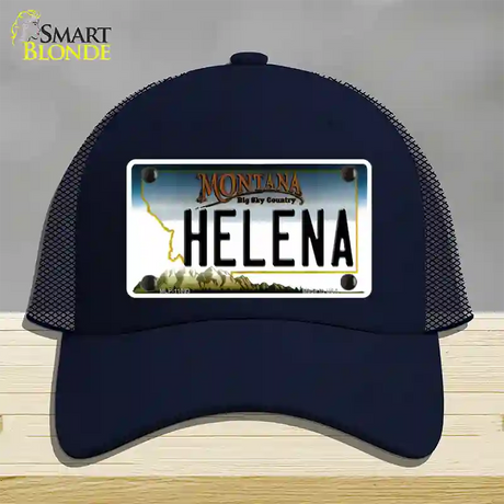 Helena Montana State Novelty License Plate Hat Mesh / Navy