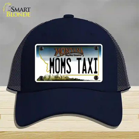 Moms Taxi Montana State Novelty License Plate Hat Mesh / Navy