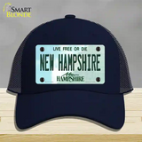 New Hampshire State Novelty License Plate Hat Mesh / Navy