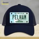 Pelham New Hampshire State Novelty License Plate Hat Mesh / Navy