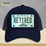 Retired New Hampshire State Novelty License Plate Hat Mesh / Navy