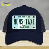 Moms Taxi New Hampshire State Novelty License Plate Hat Mesh / Navy