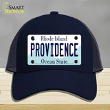 Providence Rhode Island State Novelty License Plate Hat Mesh / Navy