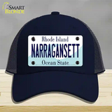 Narragansett Rhode Island State Novelty License Plate Hat Mesh / Navy