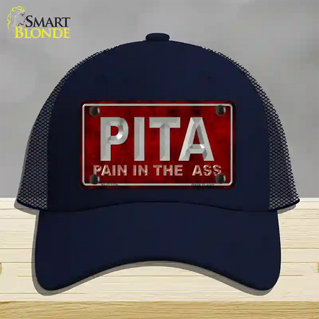 Pain In The Ass Novelty License Plate Hat Mesh / Navy