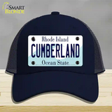 Cumberland Rhode Island State Novelty License Plate Hat Mesh / Navy