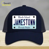 Jamestown Rhode Island State Novelty License Plate Hat Mesh / Navy