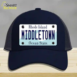 Middletown Rhode Island State Novelty License Plate Hat Mesh / Navy