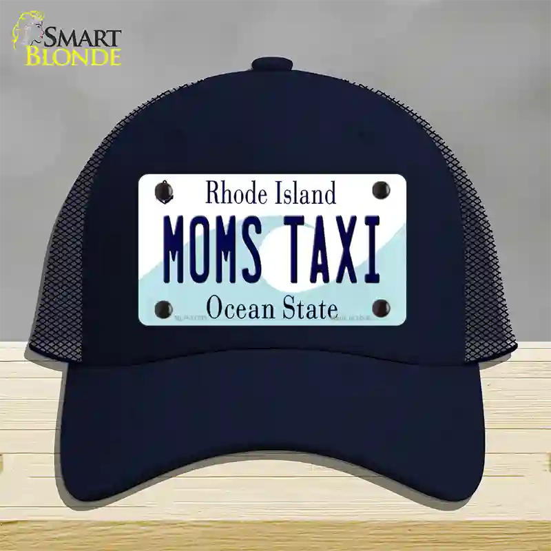 Moms Taxi Rhode Island State Novelty License Plate Hat Mesh / Navy