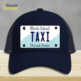 Taxi Rhode Island State Novelty License Plate Hat Mesh / Navy