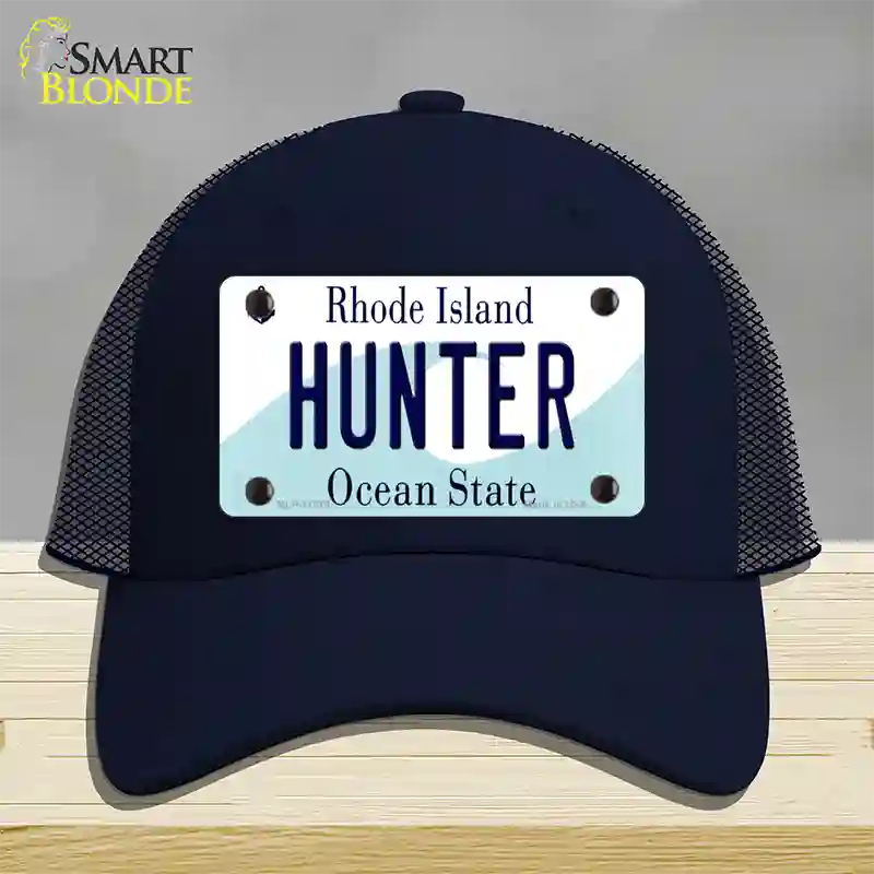 Hunter Rhode Island State Novelty License Plate Hat Mesh / Navy