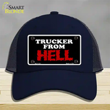 Mesh From Hell Novelty License Plate Hat Mesh / Navy