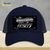 Im Surrounded By Idiots Novelty License Plate Hat Mesh / Navy