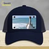 Pelican Ocean Novelty License Plate Hat Mesh / Navy