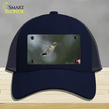 Hummingbird In Flight Novelty License Plate Hat Mesh / Navy