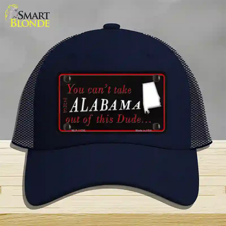 Alabama Dude Novelty License Plate Hat Mesh / Navy