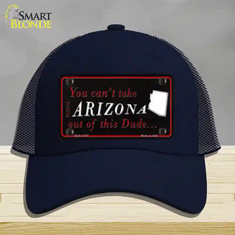 Arizona Dude Novelty License Plate Hat Mesh / Navy