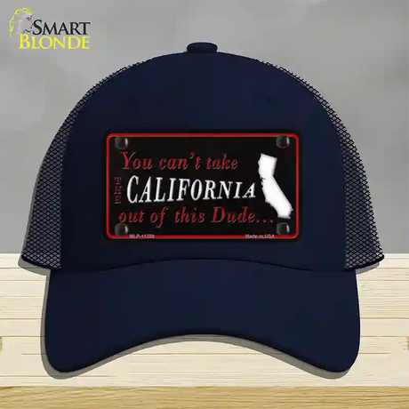 California Dude Novelty License Plate Hat Mesh / Navy