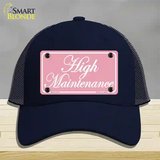 High Maintenance Novelty License Plate Hat Mesh / Navy