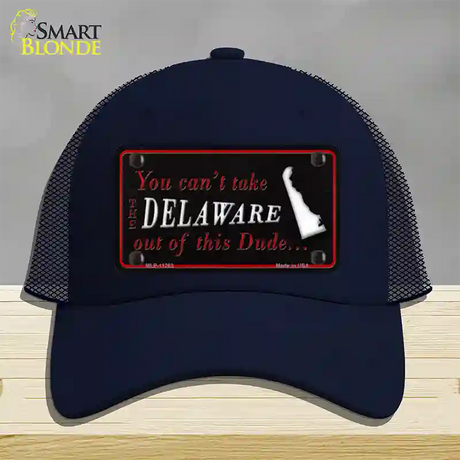 Delaware Dude Novelty License Plate Hat Mesh / Navy