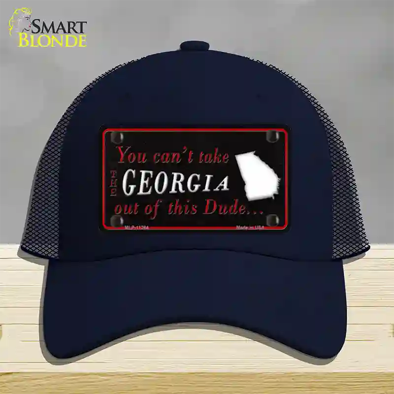 Georgia Dude Novelty License Plate Hat Mesh / Navy