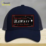 Hawaii Dude Novelty License Plate Hat Mesh / Navy