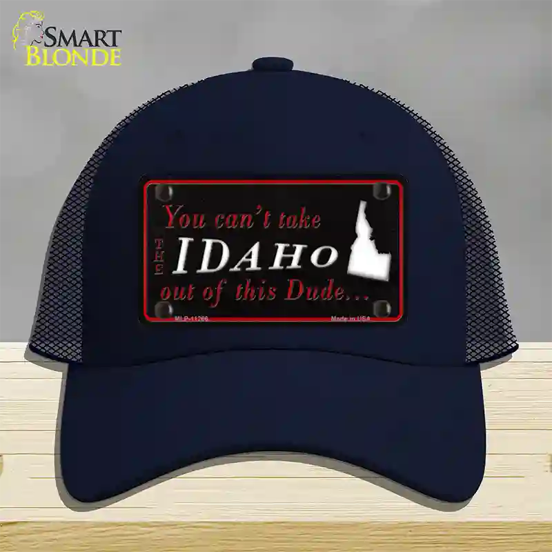 Idaho Dude Novelty License Plate Hat Mesh / Navy