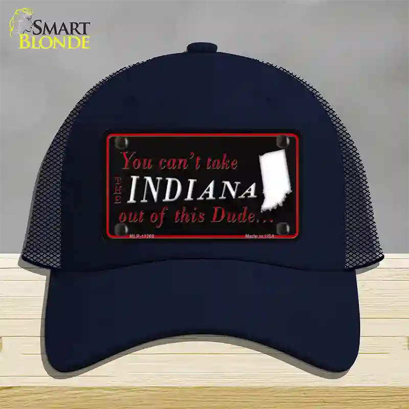 Indiana Dude Novelty License Plate Hat Mesh / Navy