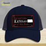 Kansas Dude Novelty License Plate Hat Mesh / Navy