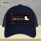 Louisiana Dude Novelty License Plate Hat Mesh / Navy