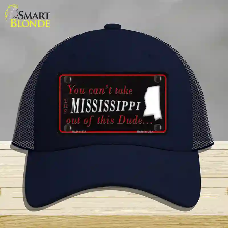 Mississippi Dude Novelty License Plate Hat Mesh / Navy