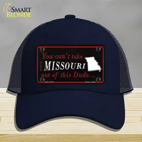 Missouri Dude Novelty License Plate Hat Mesh / Navy