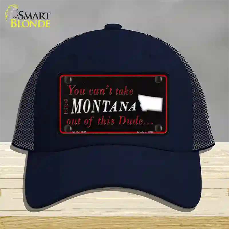 Montana Dude Novelty License Plate Hat Mesh / Navy