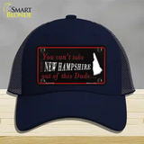 New Hampshire Dude Novelty License Plate Hat Mesh / Navy