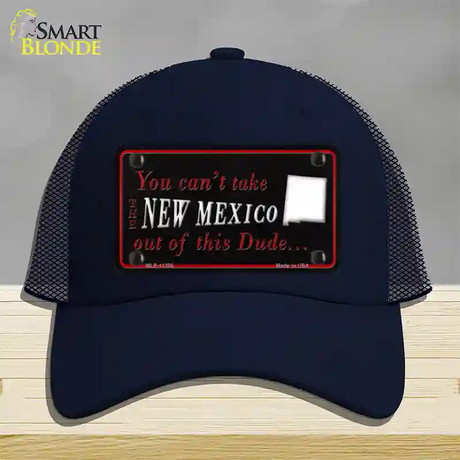 New Mexico Dude Novelty License Plate Hat Mesh / Navy