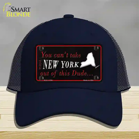 New York Dude Novelty License Plate Hat Mesh / Navy