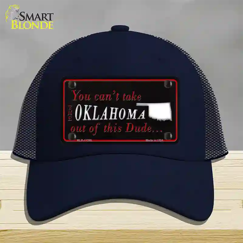 Oklahoma Dude Novelty License Plate Hat Mesh / Navy