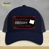 Oregon Dude Novelty License Plate Hat Mesh / Navy