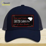 South Carolina Dude Novelty License Plate Hat Mesh / Navy